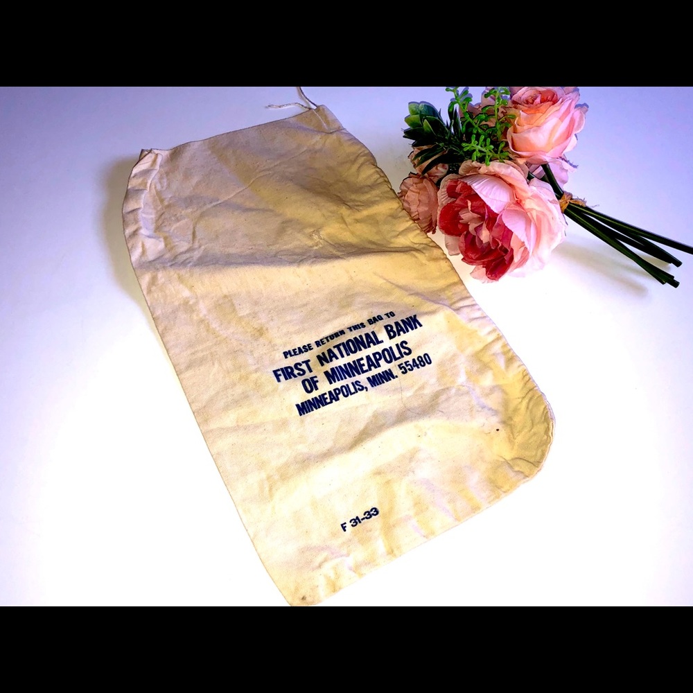 Bank bag Minnesota Decor Vintage MINNEAPOLIS Bank Deposit Bag VTG Mn